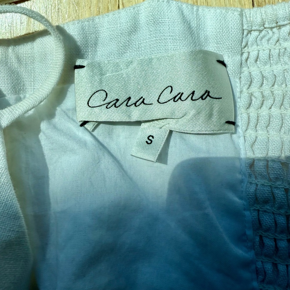 Cara Cara Cream Ruched Tie Front Crop Top - Picture 6 of 8